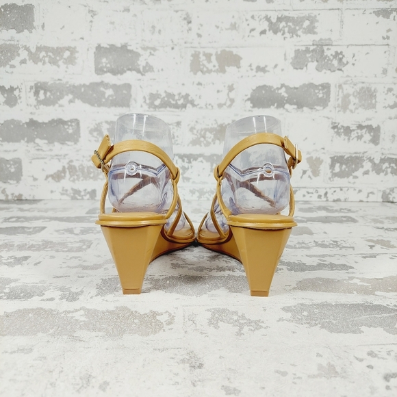 NEW Caslon Paola Tan Leather Wedge Heel Sandals I1039 - Picture 5 of 12